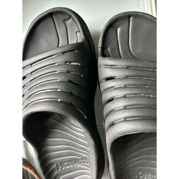Hoka One One Ora Recovery Women's Size 8 Slip On Slide Sandals Black - Picture 14 of 16